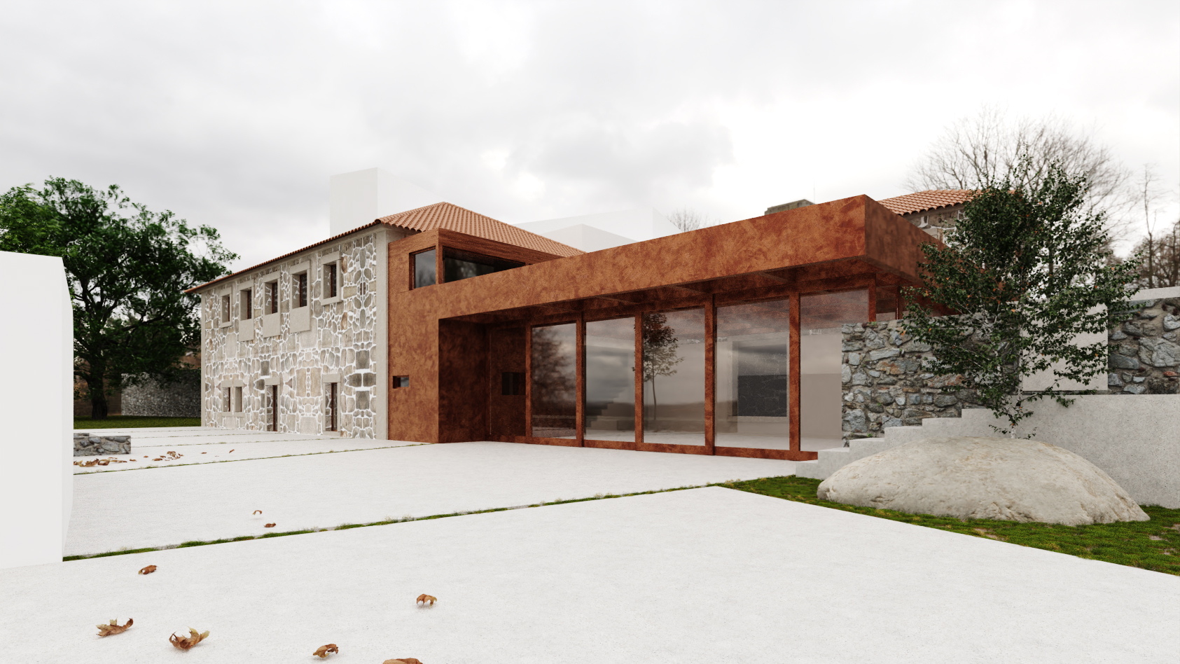 Casa em Pedra e Corten